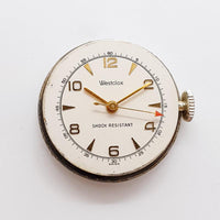 Westclox Aluminio hecho suizo reloj Para piezas y reparación, no funciona