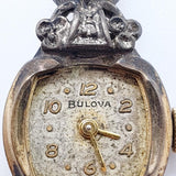 1956 Art Déco Bulova L6 17 bijoux montre pour les pièces et la réparation - ne fonctionne pas