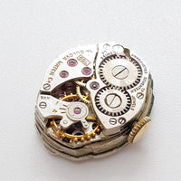 1956 Art Deco Bulova L6 17 joyas reloj Para piezas y reparación, no funciona