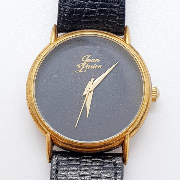 Jean Larive Black Dial Watch for Parts & Repair - NOT WORKING