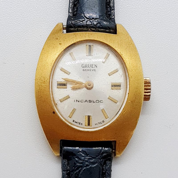 Gruen Geneve Incabloc Swiss hecho 17 joyas reloj Para piezas y