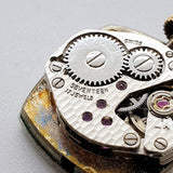 Gruen Geneve Incabloc Swiss hecho 17 joyas reloj Para piezas y reparación, no funciona
