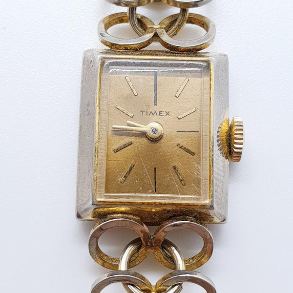 Rectangular Timex De las mujeres reloj Para piezas y reparación, no funciona