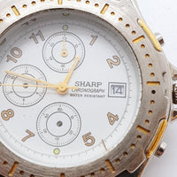 Sharp Chronograph Quartz Men's Watch for Parts & Repair - NOT WORKING