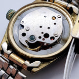 Q&Q Mother of Pearl Mechanical Watch for Parts & Repair - NOT WORKING