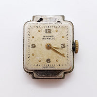 1950 Art déco 16 Rubis Swiss fait montre pour les pièces et la réparation - ne fonctionne pas
