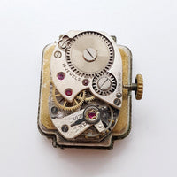 1950S Art Deco 16 Rubis suizo hecho reloj Para piezas y reparación, no funciona