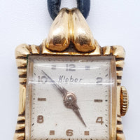 ساعة كليبر آرت ديكو سويسرية مطلية بالذهب لقطع الغيار والإصلاح - لا تعمل