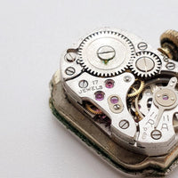 1950 Art Deco German 17 Rubis reloj Para piezas y reparación, no funciona