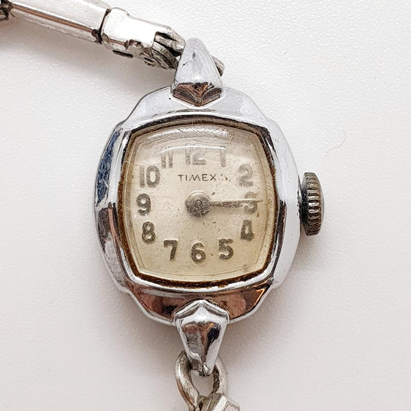 Art Deco pequeño Timex 368 mujeres reloj Para piezas y reparación, no funciona