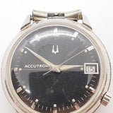 1960 Bulova Accutron Fecha de ajuste de ajuste 218d reloj Para piezas y reparación, no funciona