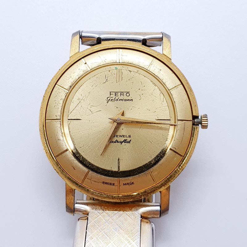 1964 Fero Feldmann Ultra Flat Swiss Watch for Parts & Repair