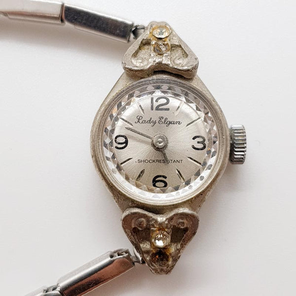 ART DECO DECO degli anni '50 Elgan Swiss ha fatto orologio per parti e riparazioni - Non funziona