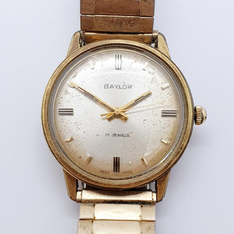 Baylor 17 Jewels Swiss-Made Luxury Watch for Parts & Repair