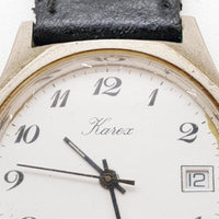 Acier Karex Date de quartz montre pour les pièces et la réparation - ne fonctionne pas