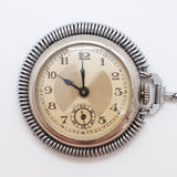 Orologio tascabile tedesco militare degli anni '60 per parti e riparazioni - non funziona