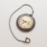 Pocket de bolsillo alemán militar de los años 60 reloj Para piezas y reparación, no funciona