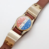 ساعة جاك آند جيل السويسرية باللونين الأحمر والأبيض والأزرق لقطع الغيار والإصلاح - لا تعمل