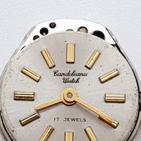Rare Candeanu 17 Jewels Swiss fait montre pour les pièces et la réparation - ne fonctionne pas