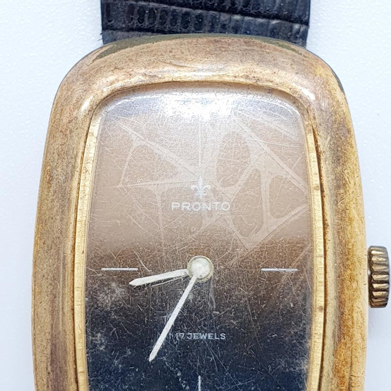 Pronto Watch Pronto 17 Jewels Rectangular Swiss-Made Watch for Parts & Repair ...