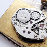 Pronto 17 bijoux rectangulaires faits suisses montre pour les pièces et la réparation - ne fonctionne pas