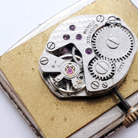 ساعة Pronto 17 Jewels سويسرية الصنع مستطيلة لقطع الغيار والإصلاح - لا تعمل