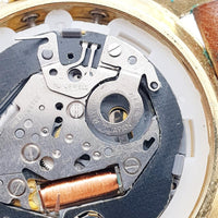 Cuarzo de alarma de loto raro Japón reloj Para piezas y reparación, no funciona