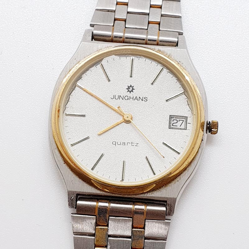 Two Tone Junghans Steel Quartz Watch for Parts & Repair