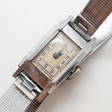 1940er Jahre Art -Deco -Rechteckschweizer Uhr Für Teile & Reparaturen - nicht funktionieren