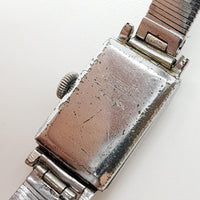 1940s Art Deco Rectangular Swiss Watch for Parts & Repair - NOT WORKING