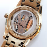 Tono dorado Fossil Estilo de bisel de diamante reloj Para piezas y reparación, no funciona