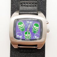Fossil Big Tic Skull Skeleton Watch for Parts & Repair - NOT WORKING