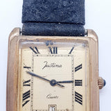 Rectangular Justina Francia Ebaucmes reloj Para piezas y reparación, no funciona