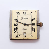 ساعة Justina France Ebaucmes مستطيلة الشكل لقطع الغيار والإصلاح - لا تعمل