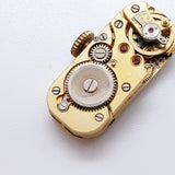1920S Art Deco Rectangular Gold-Plated reloj Para piezas y reparación, no funciona