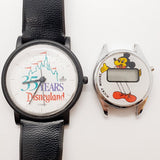 2 90s Mickey Mouse Orologi digitali analogici per parti e riparazioni - non funzionano