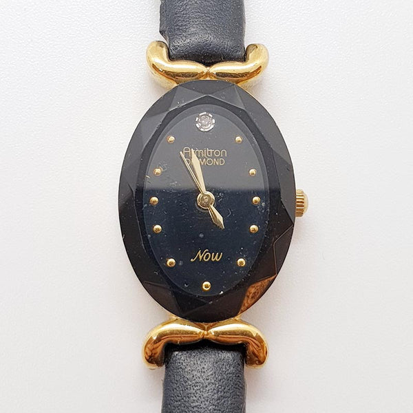 Dial negro Armitron Diamante ahora cuarzo reloj Para piezas y