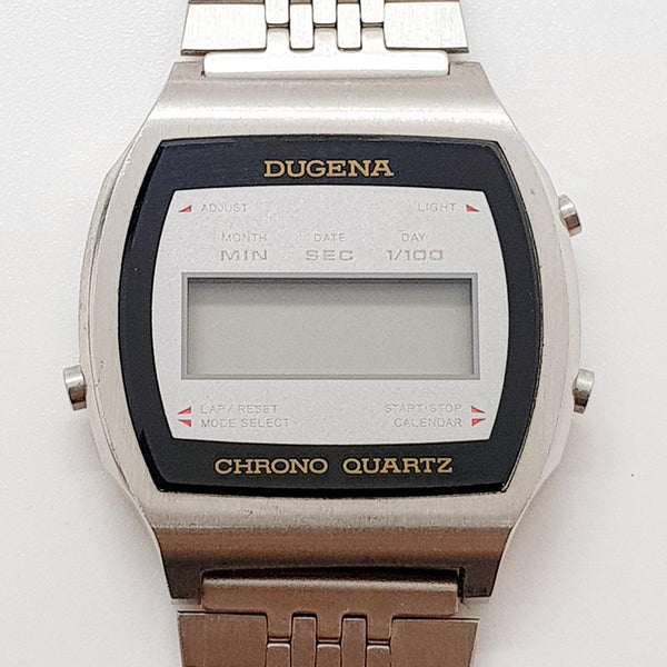 Dugena Chrono Quartz Digital Deutsch Uhr für Teile Reparaturen