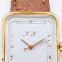 Rectangular Fujitime Corp Japan reloj Para piezas y reparación, no funciona
