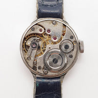 1950 art deco mecánico militar reloj Para piezas y reparación, no funciona