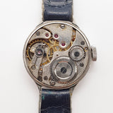 1950 art deco mecánico militar reloj Para piezas y reparación, no funciona