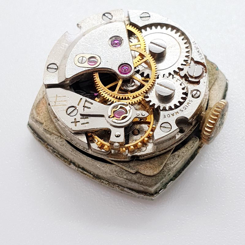 Labor Swiss-Made Gold-Plated Art Deco Watch for Parts & Repair ...