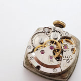 Trabajo Art Deco placado de oro de trabajo suizo reloj Para piezas y reparación, no funciona