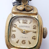 Art Deco Nostrana 17 Rubis Rolled Gold reloj Para piezas y reparación, no funciona