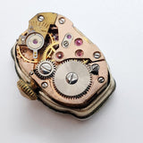 Art déco nostrana 17 rubis roulé en or montre pour les pièces et la réparation - ne fonctionne pas