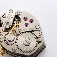 ساعة لابور سويسرية الصنع 15 ياقوتة على طراز آرت ديكو لقطع الغيار والإصلاح - لا تعمل