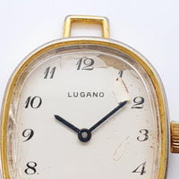Lugano Swiss Made Oval Mechanical Watch for Parts & Repair - NOT WORKING
