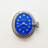Quadrante blu chaika 17 gioielli orologio sovietico per parti e riparazioni - non funziona
