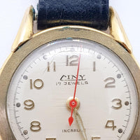 ساعة ميكانيكية فاخرة مطلية بالذهب من Ciny 17 Jewels لقطع الغيار والإصلاح - لا تعمل