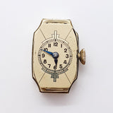 ART Deco WWII PAT D.R.P. Gold-Plated Watch for Parts & Repair - NOT WORKING